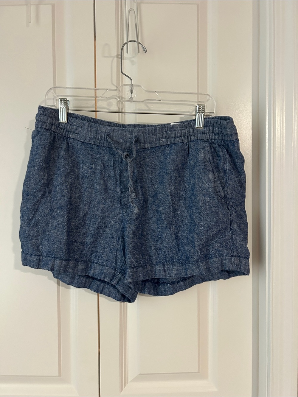 Old Navy Women’s Chambray Drawstring Shorts - Navy Blue